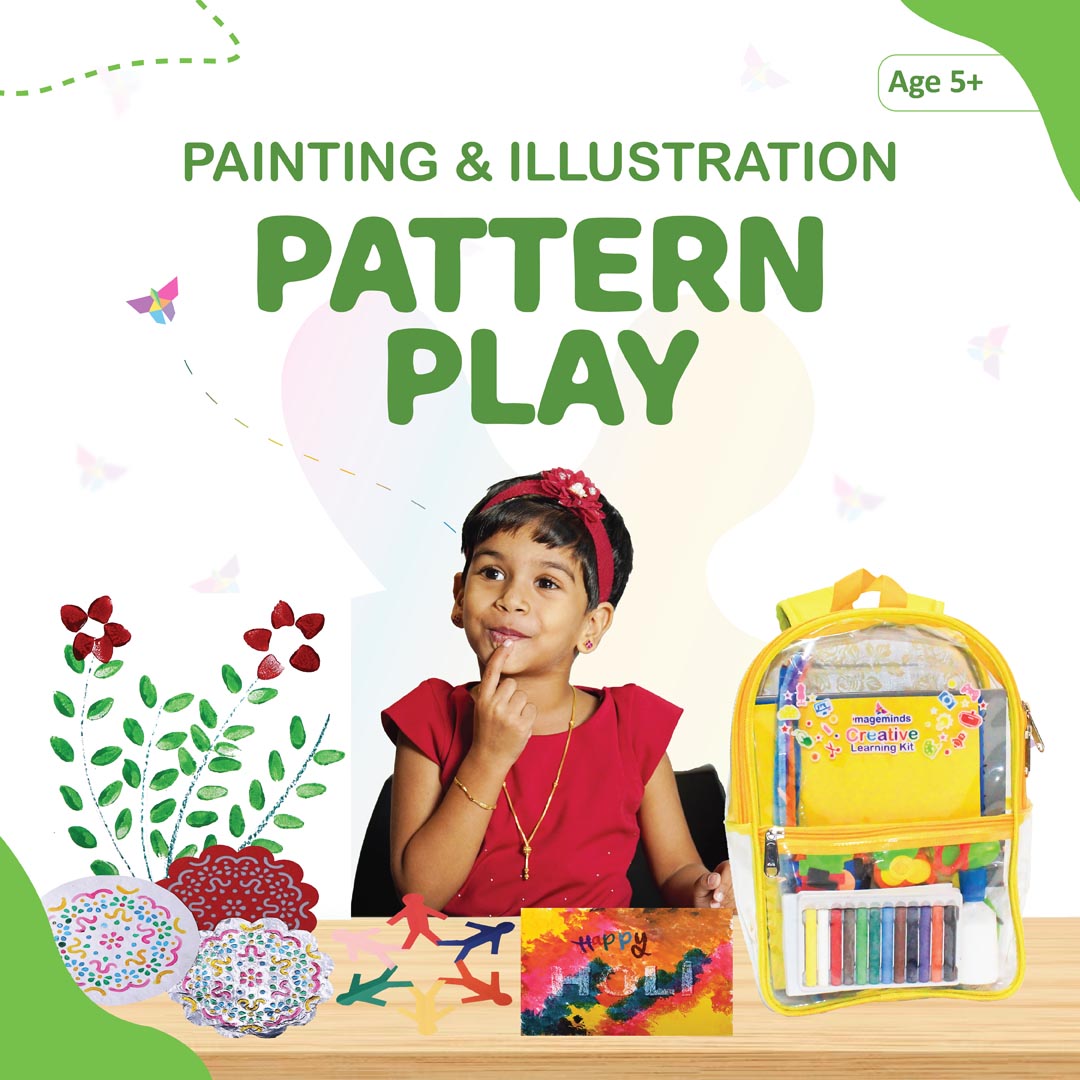 Pattern Play – Painting and Illustration Creative Learning Kit (Age 5+ Yrs) with Video Tutorials & Instruction Manual